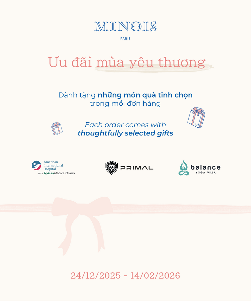 Mùa yêu thương, ngập tràn quà tặng Minois trong mỗi đơn hàng